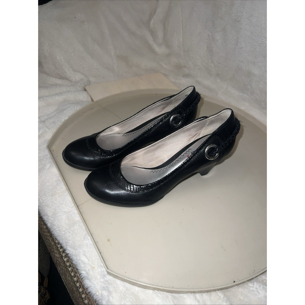 Sperry Top Sider Women Dress Shoes Wedge Heel Black Sz 8m